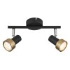 Mason Plafonnier, Spot de plafond, Applique murale, Spot mural Luminaires Globo Lighting Chrome, Noir, 2 lumières