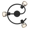 Mason Plafonnier, Spot de plafond, Applique murale, Spot mural Luminaires Globo Lighting Chrome, Noir, 3 lumières