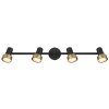 Mason Plafonnier, Spot de plafond, Applique murale, Spot mural Luminaires Globo Lighting Chrome, Noir, 4 lumières