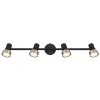 Mason Plafonnier, Spot de plafond, Applique murale, Spot mural Luminaires Globo Lighting Chrome, Noir, 4 lumières