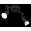 Matrix Plafonnier, Spot de plafond, Applique murale, Spot mural Luminaires Globo Lighting Noir, 2 lumières