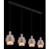 Milley Suspension Luminaires Globo Lighting Noir, 4 lumières