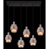 Milley Suspension Luminaires Globo Lighting Noir, 6 lumières