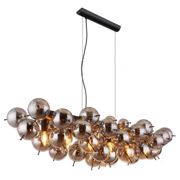 Udo Suspension Luminaires Globo Lighting Noir, 6 lumières