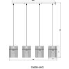 Gorley Suspension Luminaires Globo Lighting Noir, 4 lumières