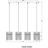 Gorley Suspension Luminaires Globo Lighting Noir, 4 lumières