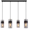 Scarfina Suspension Luminaires Globo Lighting Noir, 4 lumières