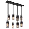 Scarfina Suspension Luminaires Globo Lighting Noir, 8 lumières