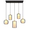 Lampigna Suspension Luminaires Globo Lighting LED Laiton, Noir, 1 lumière