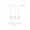 Jella Suspension Luminaires Globo Lighting Noir, 3 lumières