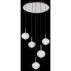 Aida Suspension Luminaires Globo Lighting LED Chrome, 1 lumière