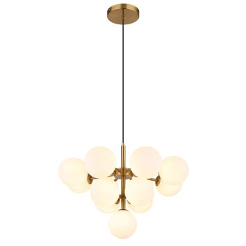 Grappy Suspension Luminaires Globo Lighting Or, 13 lumières