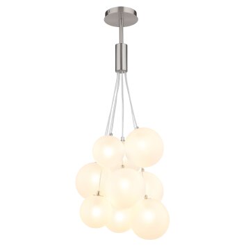 Ballgi Suspension Luminaires Globo Lighting Nickel mat, 9 lumières