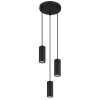 James Suspension Luminaires Globo Lighting Noir, 3 lumières