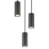 James Suspension Luminaires Globo Lighting Gris, 3 lumières