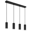 James Suspension Luminaires Globo Lighting Noir, 4 lumières