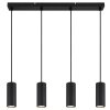 James Suspension Luminaires Globo Lighting Noir, 4 lumières