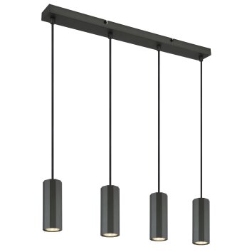 James Suspension Luminaires Globo Lighting Gris, 4 lumières