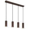 James Suspension Luminaires Globo Lighting Bronze, 4 lumières