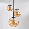 Gastor Suspension, Boule lumineuse Ambre, 3 lumières