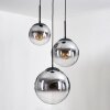 Gastor Suspension, Boule lumineuse Clair, Fumé, 3 lumières