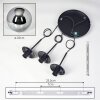 Gastor Suspension, Boule lumineuse 30 cm Fumé, 3 lumières