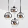 Koyoto Suspension, Boule lumineuse Clair, Fumé, 4 lumières