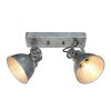 Gearmetal Plafonnier, Spot de plafond Luminaires Steinhauer Argent Oxydé, 2 lumières