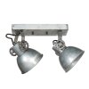 Gearmetal Plafonnier, Spot de plafond Luminaires Steinhauer Argent Oxydé, 2 lumières