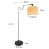 Linstrøm Lampadaire Luminaires Steinhauer Noir, 1 lumière