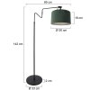 Linstrøm Lampadaire Luminaires Steinhauer Noir, 1 lumière