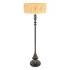 Bois Lampadaire Luminaires Steinhauer Noir, 1 lumière