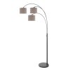 Light Lampadaire Luminaires Steinhauer Noir, 3 lumières