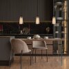 Vidrio Suspension Luminaires Steinhauer Noir, 1 lumière