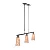 Vidrio Suspension Luminaires Steinhauer Noir, 3 lumières