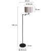 Bella Lampadaire Luminaires Steinhauer Noir, 1 lumière