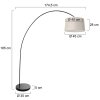 Solva Lampadaire Luminaires Steinhauer Noir, 1 lumière