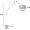 Solva Lampadaire Luminaires Steinhauer Acier brossé, 1 lumière