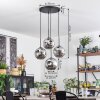 Ripoll Suspension, Boule lumineuse, Suspension Chrome, Fumé, 4 lumières