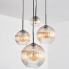 Koyoto Suspension, Boule lumineuse, Suspension Ambre, Clair, 4 lumières