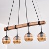 Koyoto Suspension, Boule lumineuse, Suspension Écru, Noir, 4 lumières