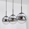 Gastor Suspension, Boule lumineuse, Suspension Chrome, Clair, Fumé, 3 lumières