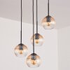 Koyoto Suspension, Boule lumineuse, Suspension Ambre, Clair, 4 lumières