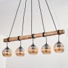 Koyoto Suspension, Boule lumineuse, Suspension Écru, Noir, 5 lumières