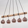 Koyoto Suspension, Boule lumineuse, Suspension Écru, Noir, 5 lumières