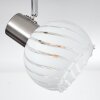 Dysted Plafonnier, Boule lumineuse Nickel mat, 4 lumières