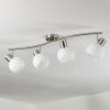 Dysted Plafonnier, Boule lumineuse Nickel mat, 4 lumières