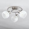 Dysted Plafonnier, Boule lumineuse Nickel mat, 3 lumières