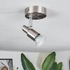 Gropptorp Plafonnier, Spot de plafond Luminaires Trio Nickel mat, 1 lumière