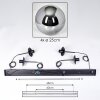 Gastor Suspension, Boule lumineuse, Suspension Fumé, 4 lumières